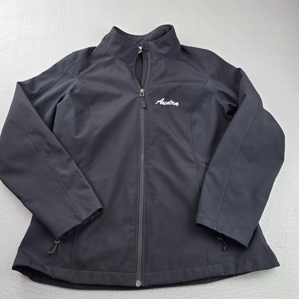 Port Authority Jacket Womens Large Black Crestline Farm Embroidered Fleece Lined